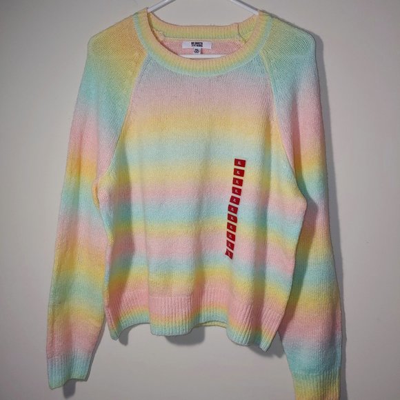 BB Dakota by Steve Madden Wool Blend Multicolor Sweater Size XL Yellow - Picture 1 of 6